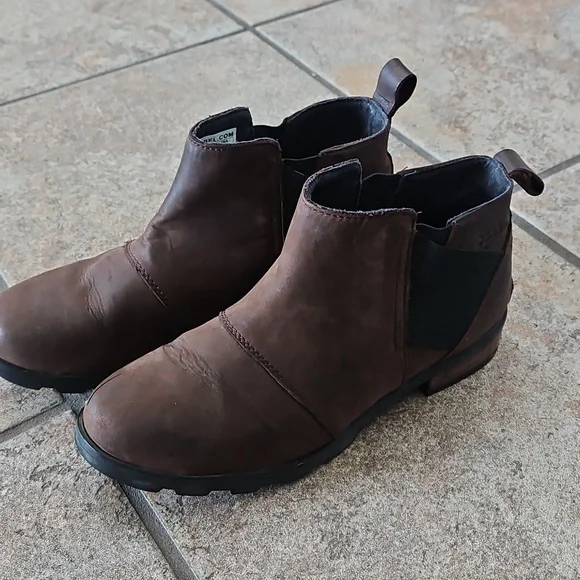 Sorel Waterproof Leather Booties Size 8 For Women - Picture 3 of 9
